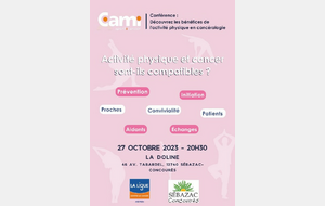 CONFERENCE CAMI SPORT ET CANCER AVEYRON